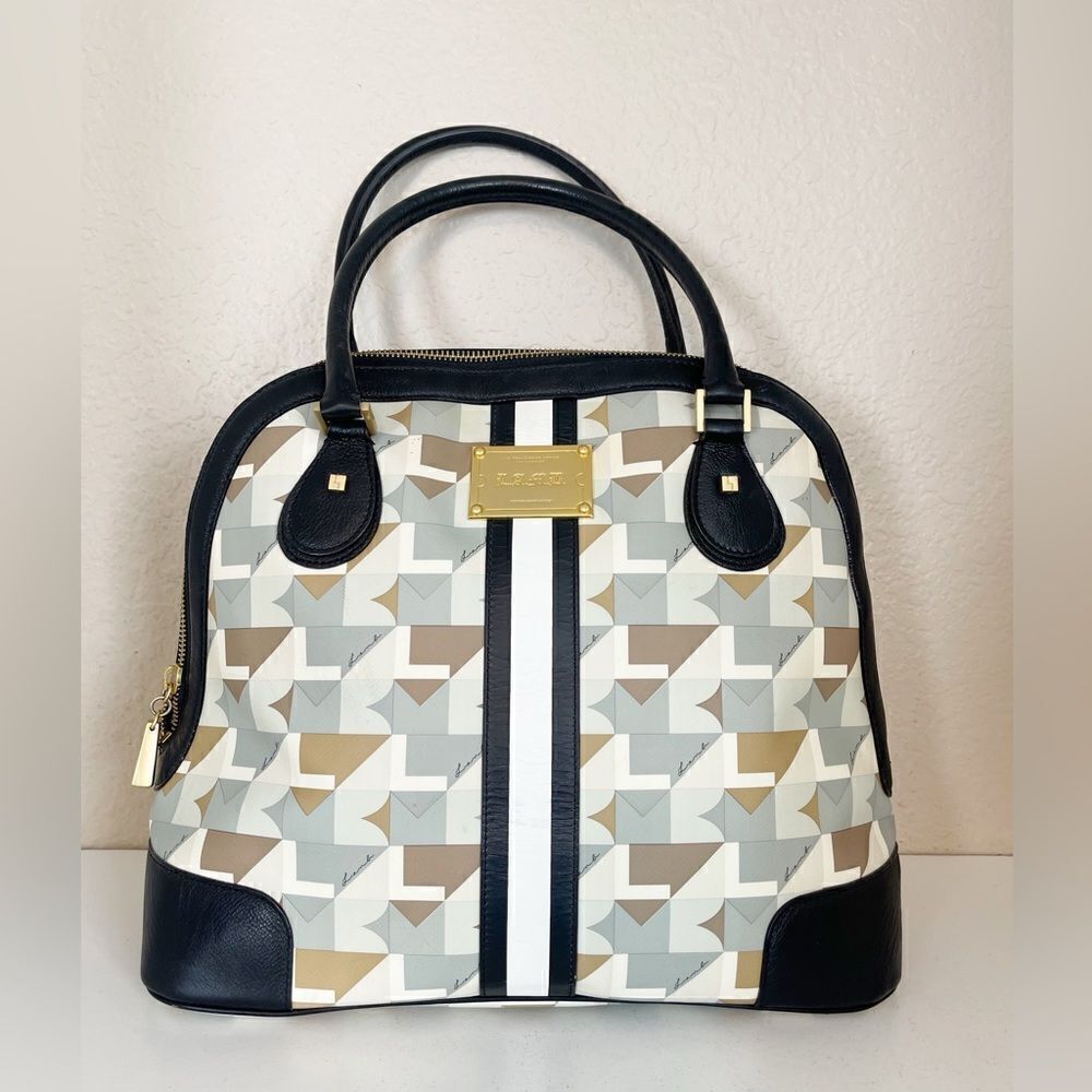 L.A.M.B. by Gwen Stefani Y2K Marsala Cambridge bowling bag style handbag - Picture 1 of 16